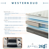 Полуторный матрас Western Duo 120*200 cм