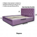 Двуспальная кровать Борно без подъемного механизма 180*190-200 см